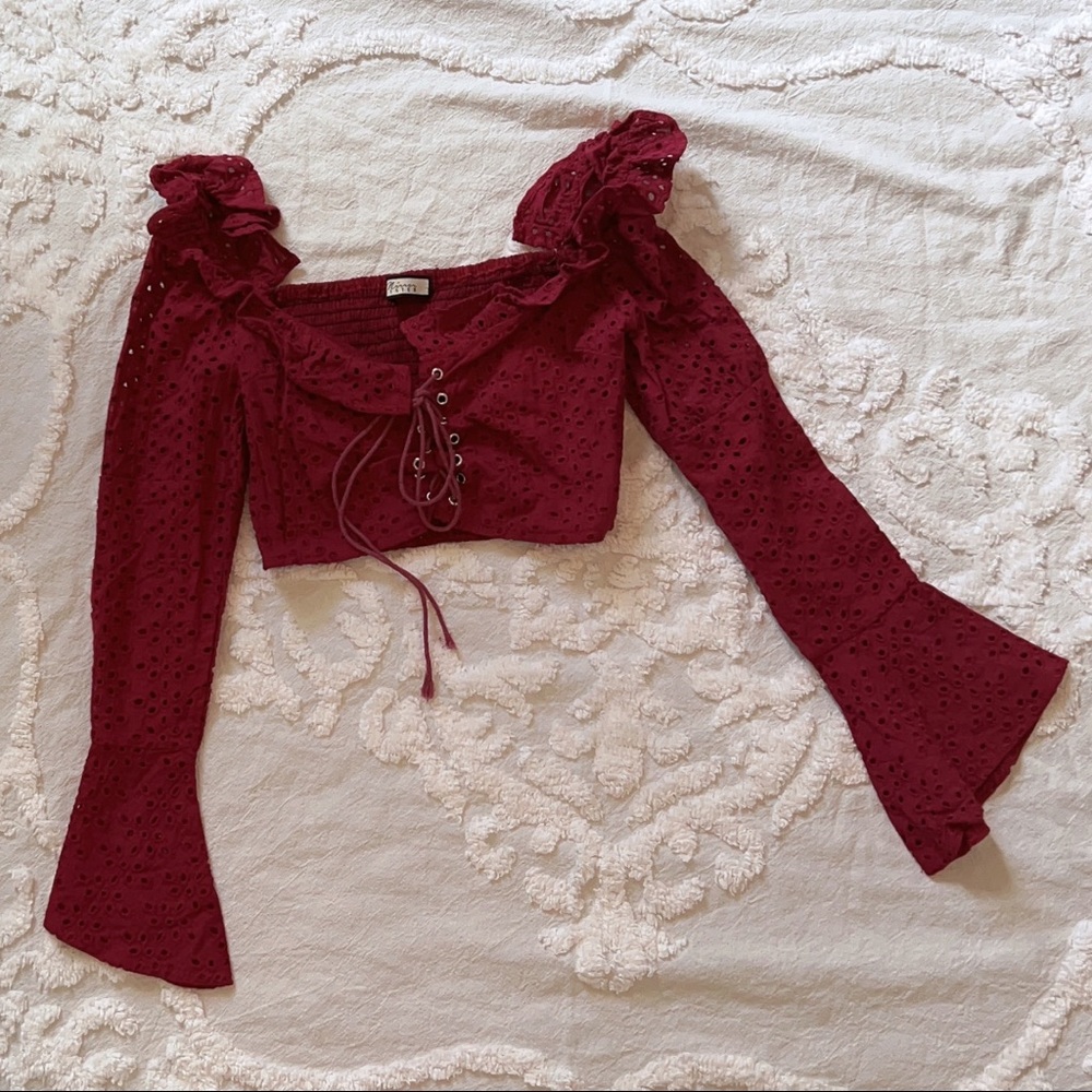 Crop top Red blouse